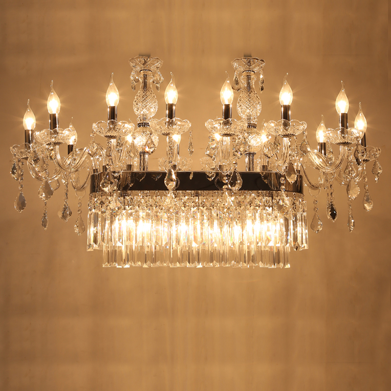 

Top Quality K9 Crystal Elegant Chandelier Dining Room Hotel Decor Lustre Material Luxury European Style Chandeliers