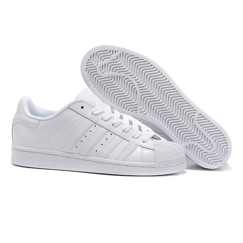 all white shell toes
