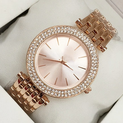 

2018 New model Fashion Women watch With diamond Stainless steel Lady Brand Luxury wristwatch brand table Clock Quartz Relojes De Marca Mujer, Rose black