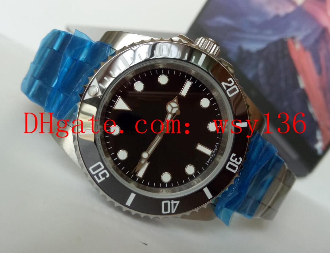 

Luxury High Quality Mens Wrist Watch 40mm Stainless No Date Black Index Ceramic 114060 Mechanical Automatic Mens Watches