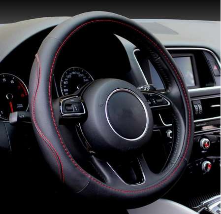 

DONYUMMYJO DIY Car Steering Wheel Cover Artificial leather Gray/Black/Beiga Styling steering wheel hubs For Ford Volkswagen Kia