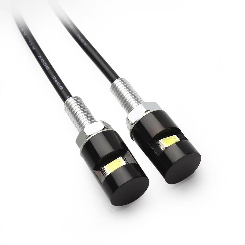 

2pcs/lot Motorcycle LED License Plate Lights 12V SMD 5630 Car Auto Front Tail Number Lamps Bulbs Styling Screw Bolt White