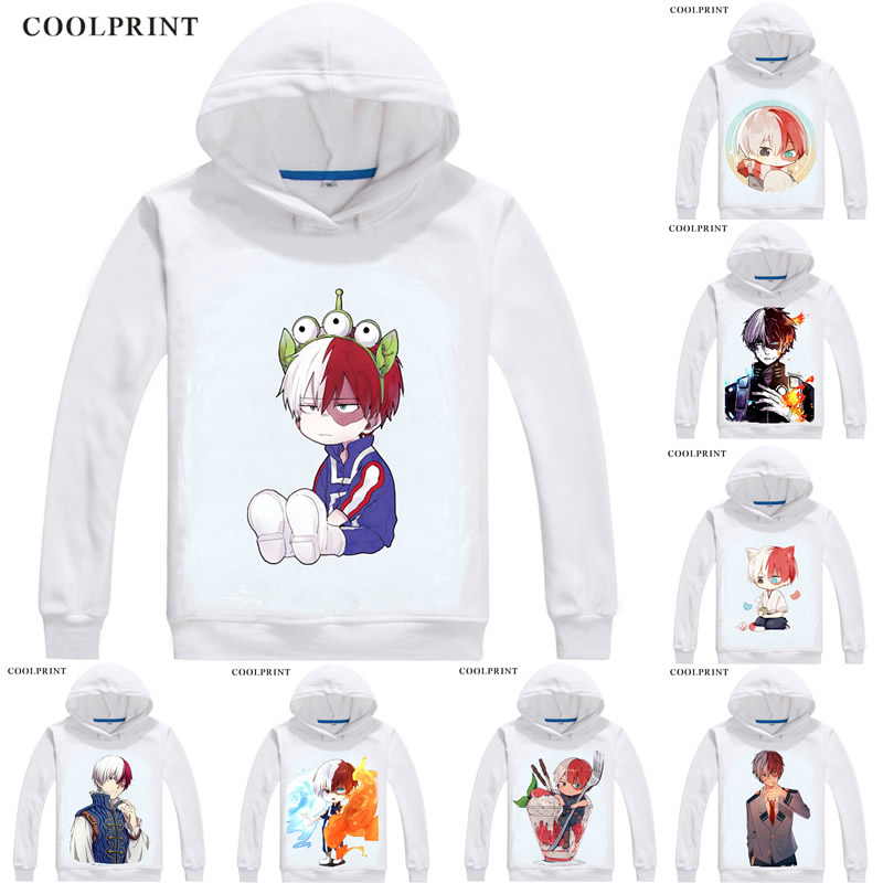 Todoroki Shouto Mens Hoodies Boku no Hero Academia My Hero Academia Men Sweatshirt Streetwear Anime Hoodie Printed Long Hooded