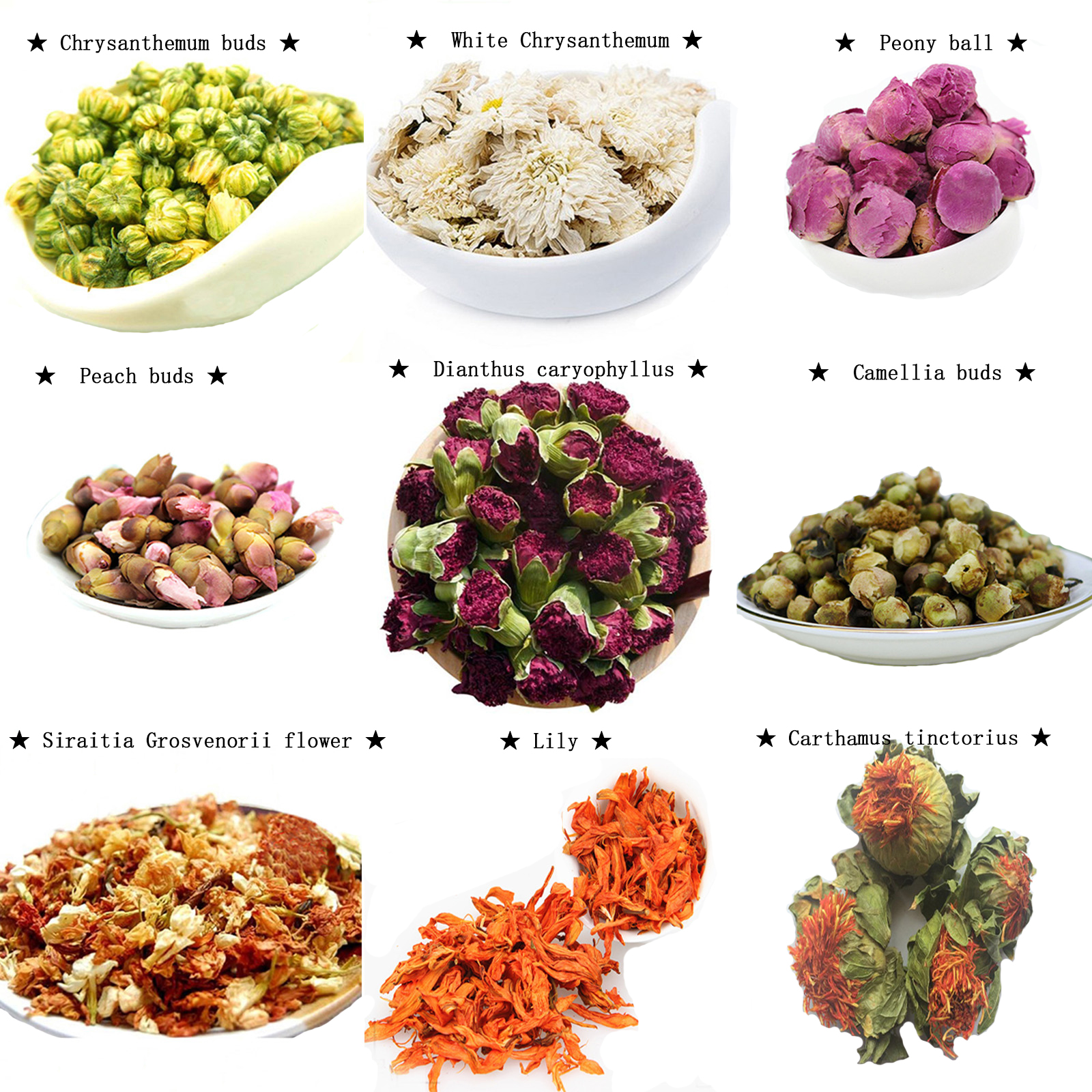 

Fragrant dried flowers mixed wholesale include 9 kinds of flowers