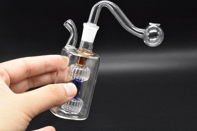 Cheap cheap MINI Bong Inline Perc Glass Water Pipe Bong 10mm Ash Catchers Bong Vortex Shiny Oil Rigs Water Smoking Pipes-image-410218923