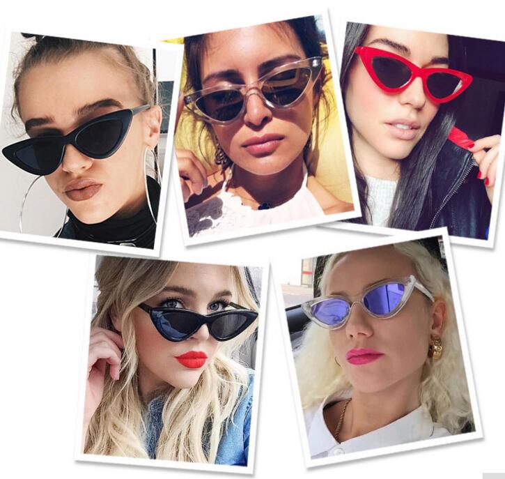 

Cat Eye Sunglasses Womens Fashion Vintage Retro Cat Eye Triangle Sunglasses UV400 Eyewear Glasses Outdoor Eyewear free EMS