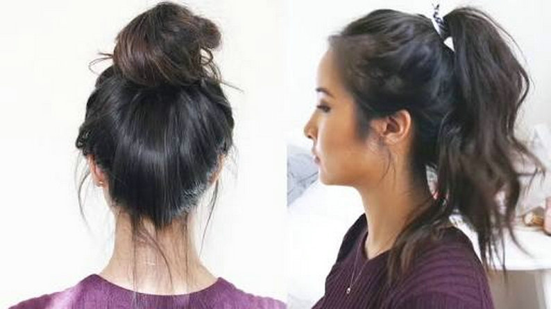 

2018 New Messy bun natural puff wavy ponytail hairstyle clip in wrap around pony tail hairpiece 100% human hair extension 120g 1b