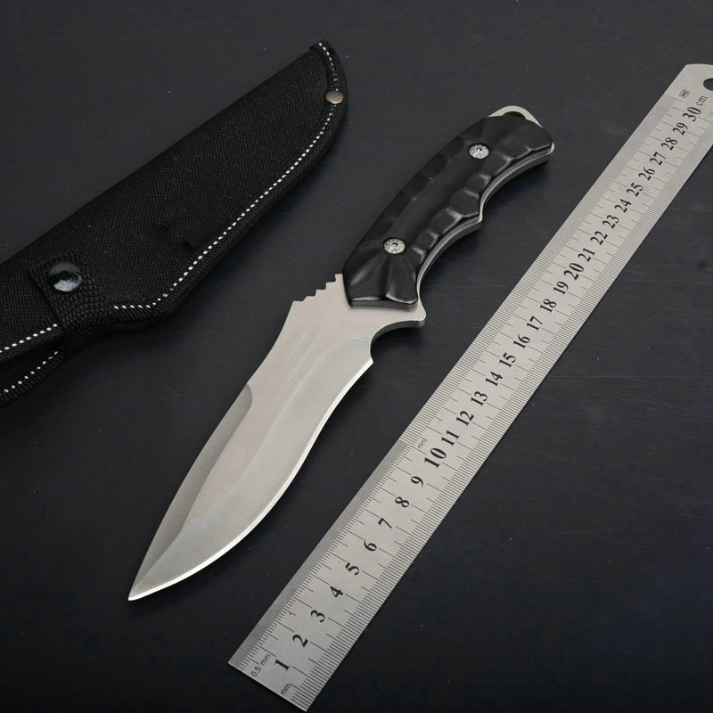 

Colombia Sanjia K603 Straight Fixed Blade Knife 5Cr15Mov Aluminum Handle Outdoor Camping Hunting Survival Pocekt Utility Military Knife EDC