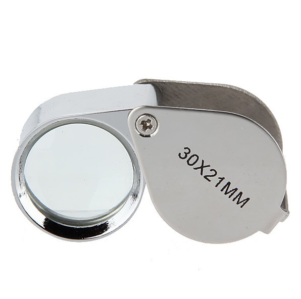 One Set 45X Mini ingranditore per microscopio tascabile Ingrandimento per gioielli Lente in vetro Loup Lente di ingrandimento 2 LED Ingrandimento