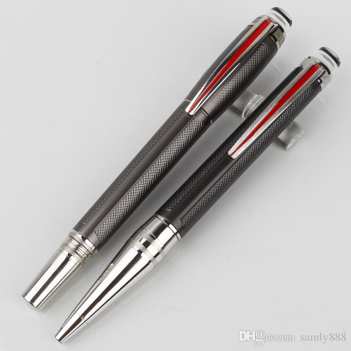 

High Quality Gray brushed surfaces silver clip Ballpoint /Rollerball pen PVD-plated 112685 Extreme urban M B brand writing pen, As picture show