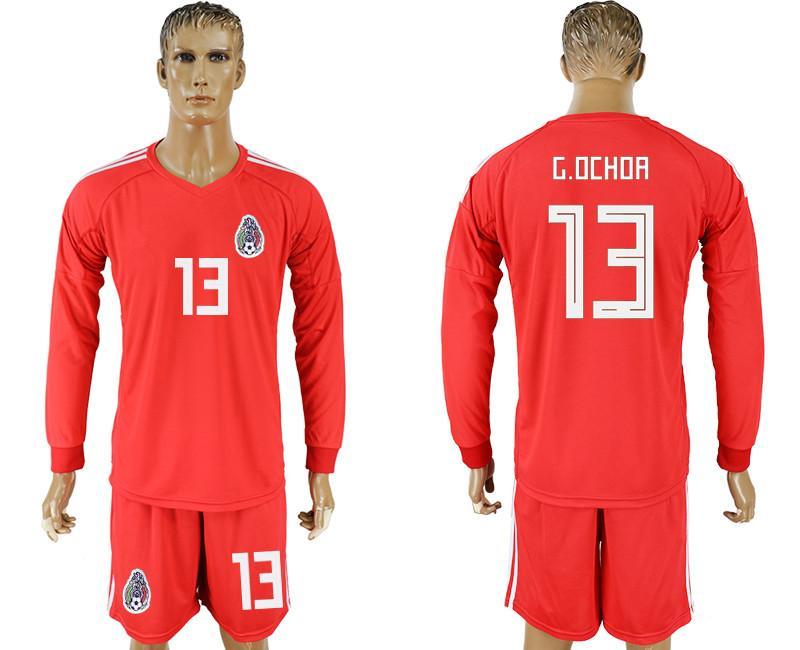 2020 World Cup 2018 Long Sleeve Soccer 13 Guillermo Ochoa Mexico Jersey