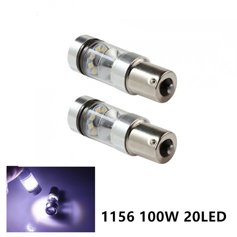 

2Pcs Super Bright 100W 1156 /1157 BA15S No Error Car Styling LED Backup Reverse Tail Brake Stop Light Bulb Fog Lamp Turn Signal