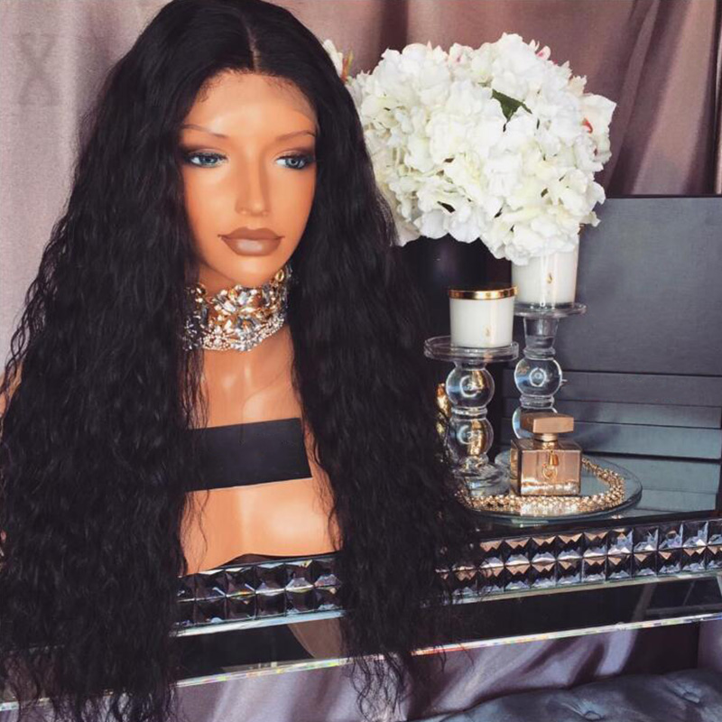 

BEAUTY black women style wig #1B #2 #4 blonde/burgundy Natural Long loose Curly Synthetic Lace Front Wig with baby hair