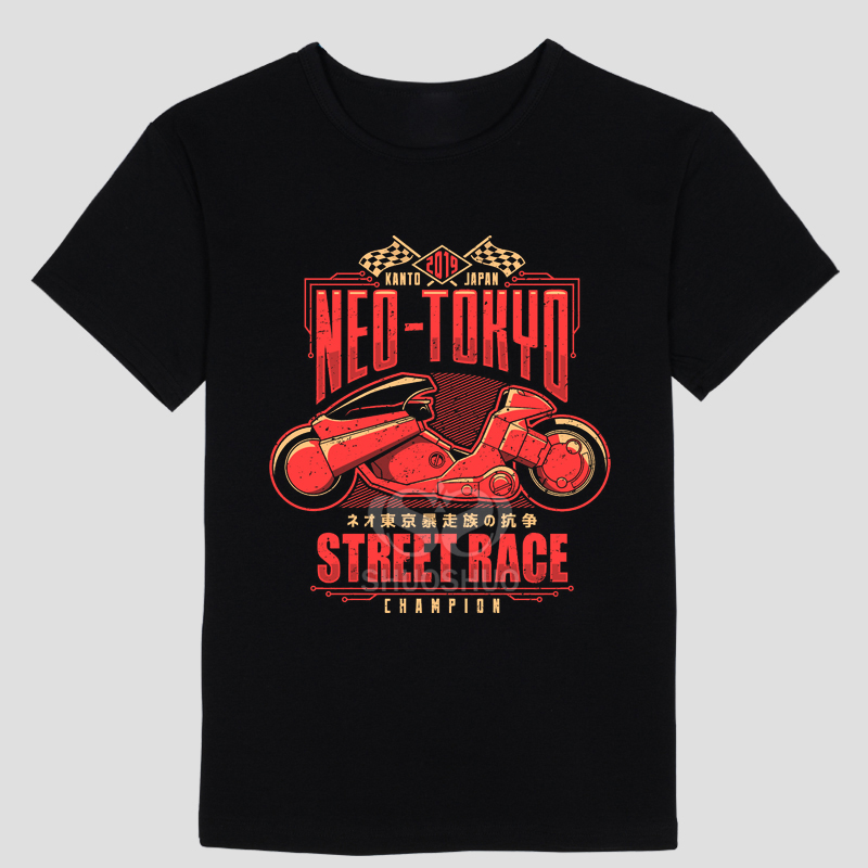 

AKIRA KANEDA JAPANESE RETRO ANIME WHITE T-SHIRT TEE MENS COTTOM MOTORCYCLE ADULTS, Dark grey