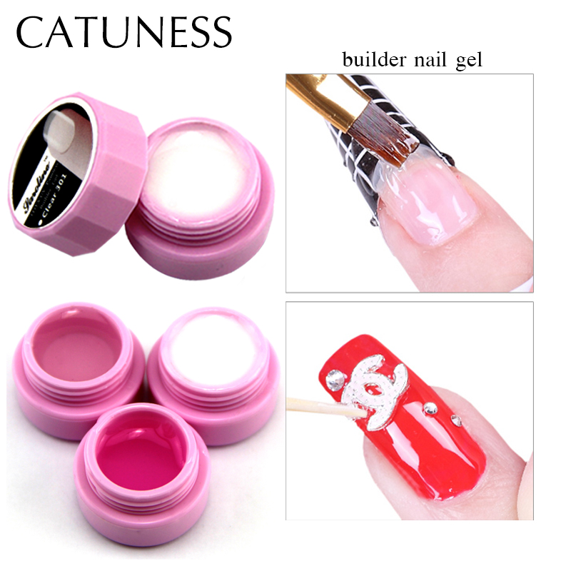 

CATUNESS Builder Gel Quick Extension Pink White Clear Acrylic Glue Soak Off Lucky Nail Art Lacquer Manicure Tool, 301