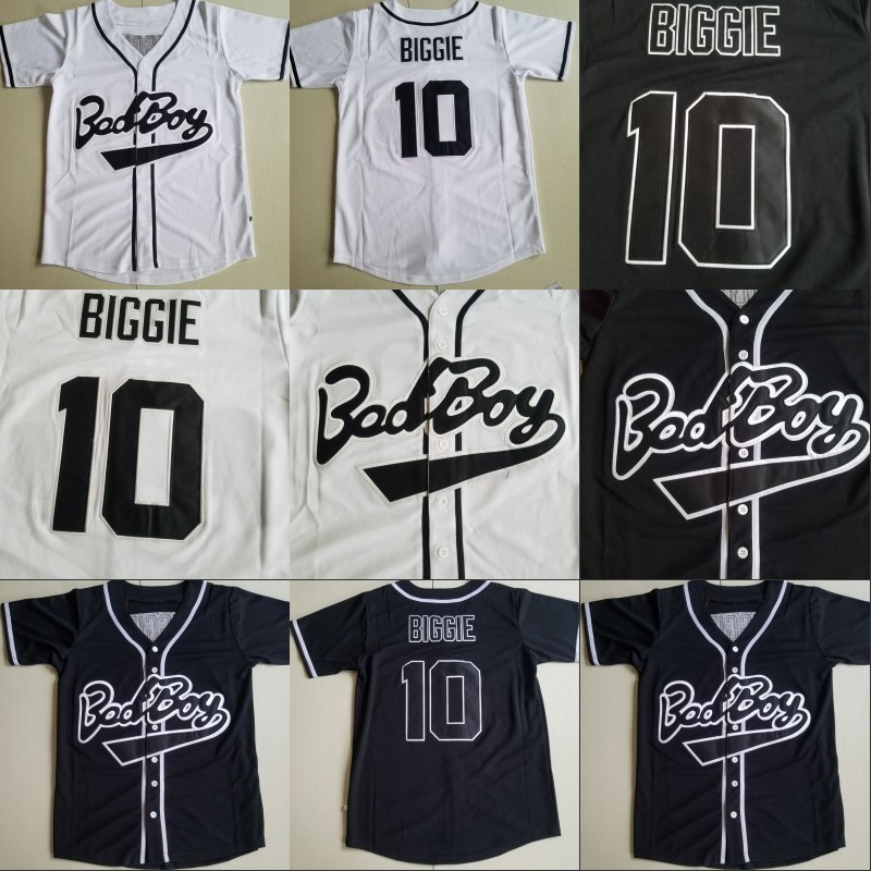 

Baseball Jersey Biggie SMALLS #72 BAD BOY Notorious Big Movie Jersey Embroidery Stitched White Black High Quality Free Shipping