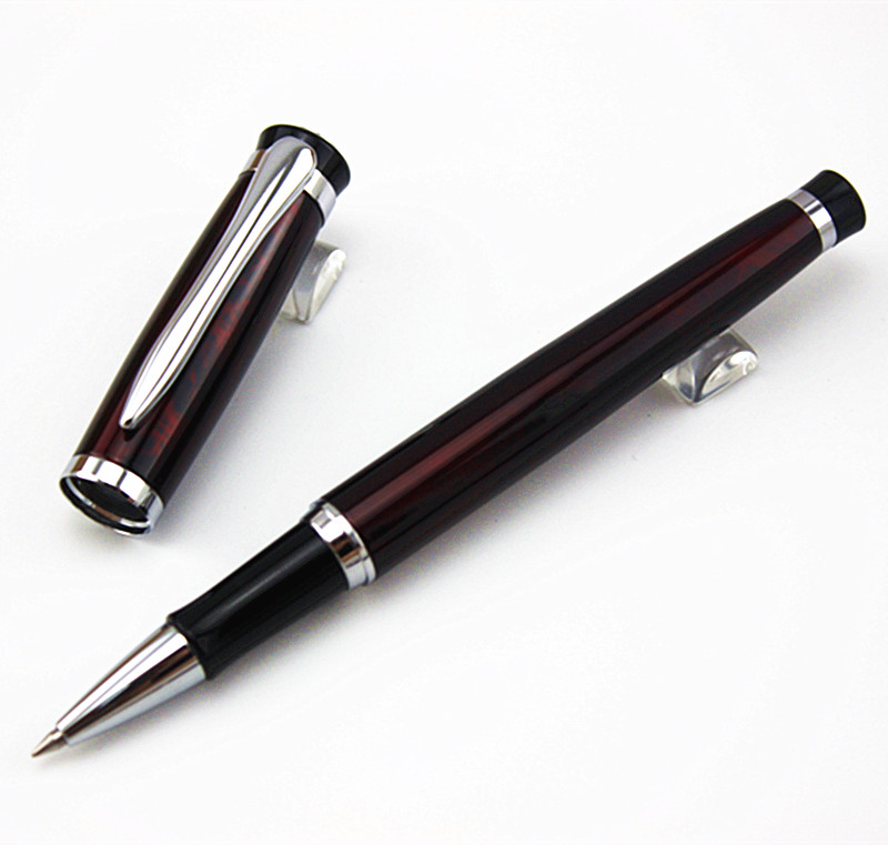 

Baoer 508 Red wine Polished Senior Medium Nib Rollerball Pen office Business school writing pen, As pic