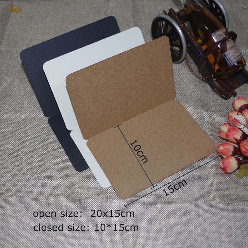 100pcs lot a6 size 10x15cm foldable kraft paper 350gsm nostalgic retro style diy word card creative memorial greeting cards-image-414891856