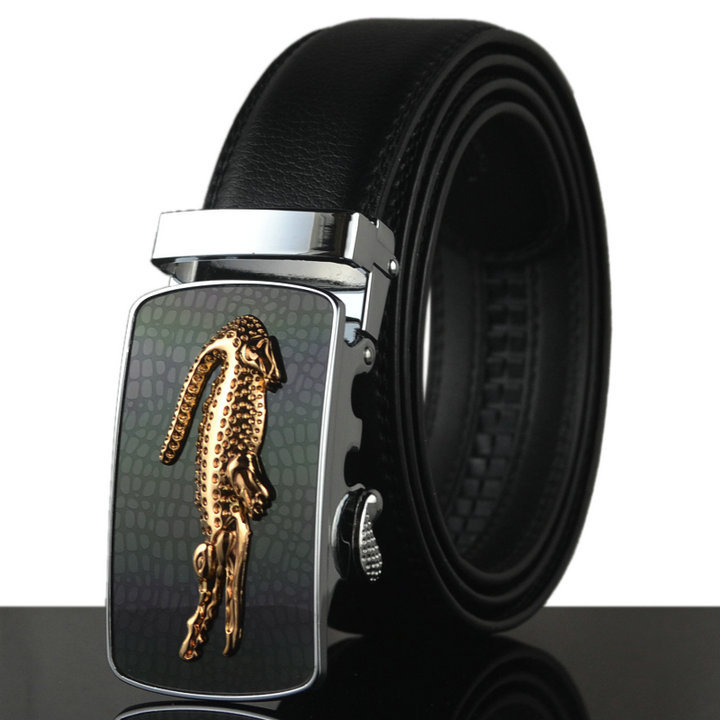 

Fashion New arrival Brand Automatic buckle men belt Genuine leather belt for men Brand luxury Top quality business cow skin male strap LH063, Black