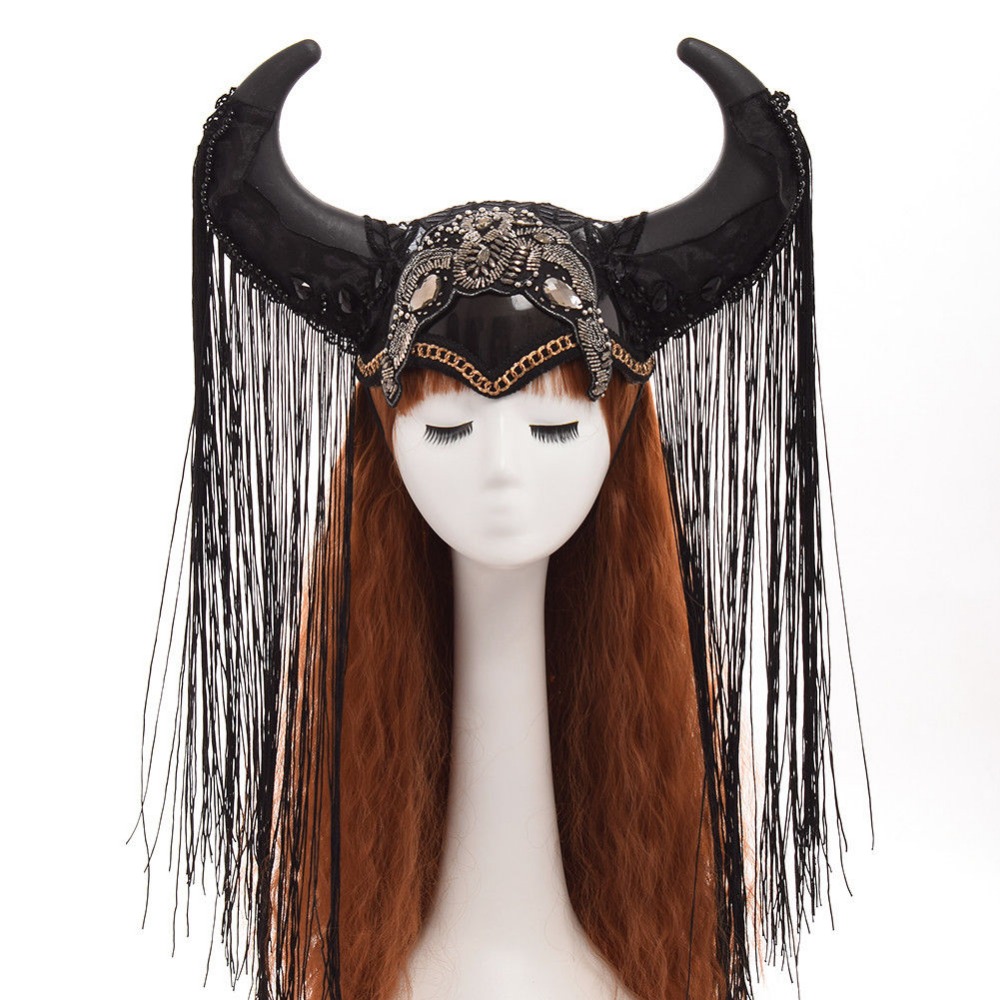 1Pair Horror Gothic Cosplay-CostumeSmall Demons OX Horn Halloween Hair Clip SG