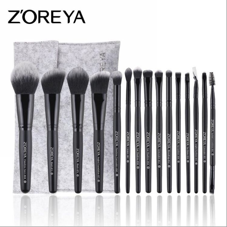 

Top quality Makeup Brushes Set 15 PCS Professional ZOERYA Make-up Brush With black handle DHL FREE
