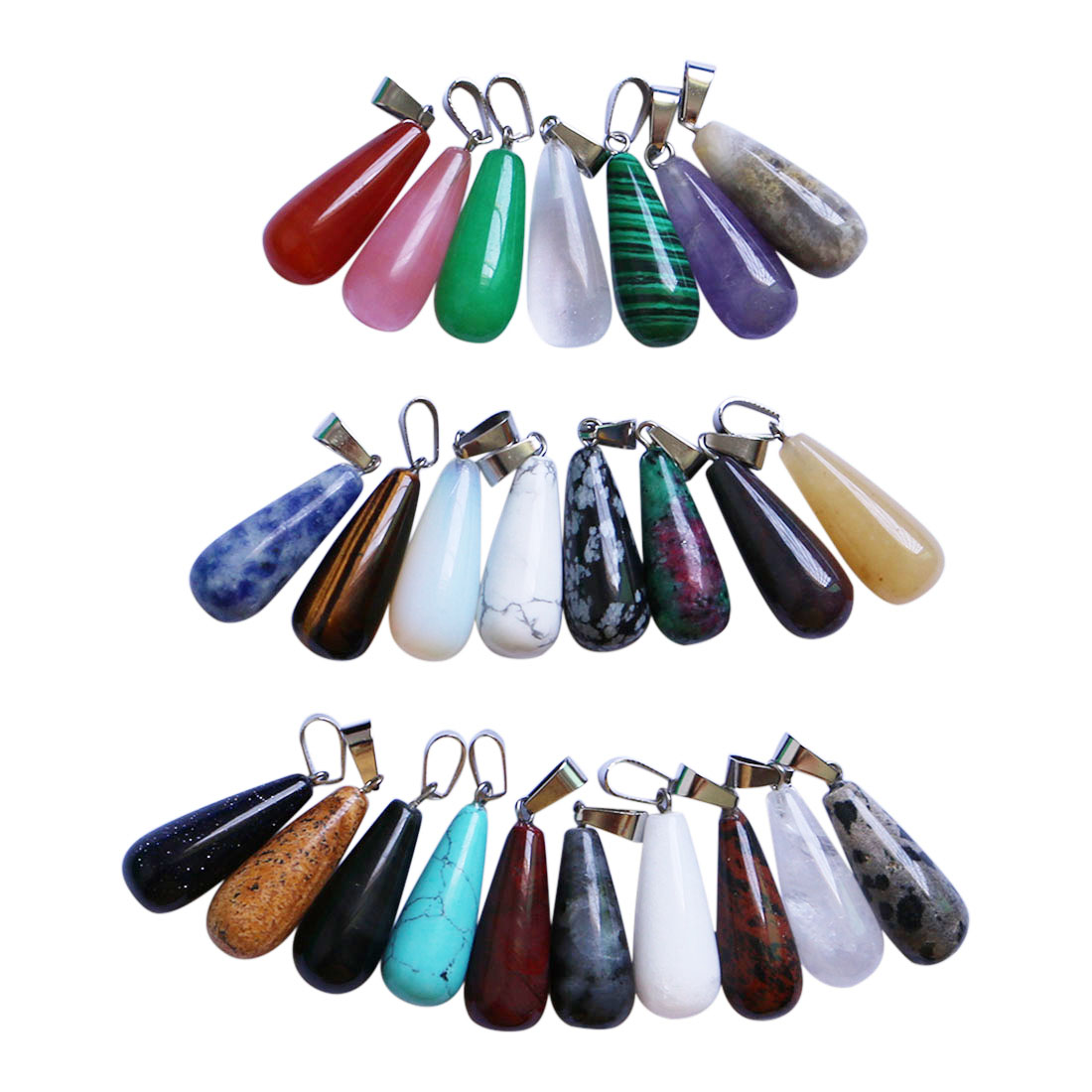 

Wholesale High quality long drop teardrop pendant Multicolor stone DIY Jewelry accessories making Holiday gifts Free shipping