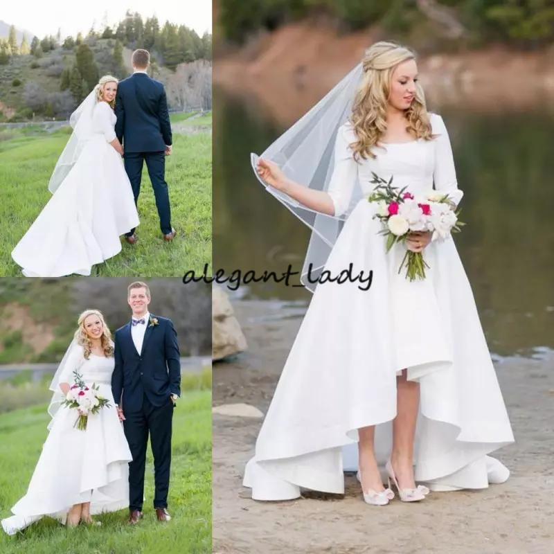 high low country style wedding dresses