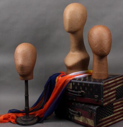 

Kraft Brown Mannequin Head Hat Display Wooden Stand 4 Style