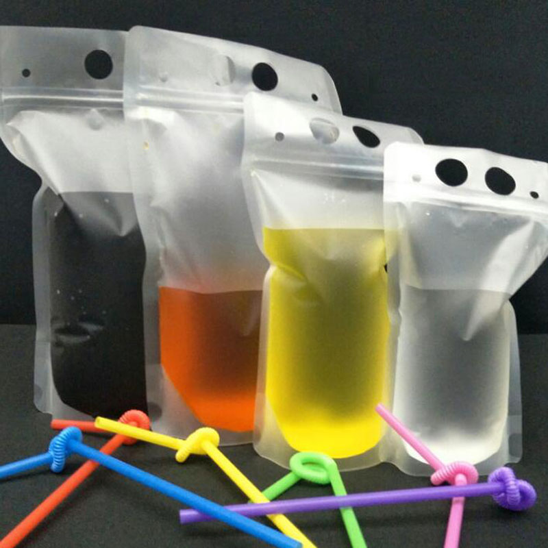 

250ml,750ml,1000ml Plastic Frosted Clear Drink Packaging Bag Pouch for Beverage Juice Milk Coffee QW8772