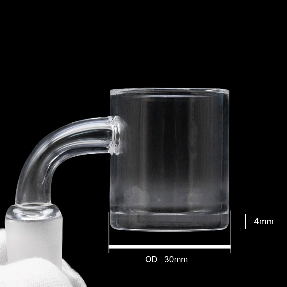 

30mm XXL Short Neck Quartz Banger with Beveled Edge Quartz Nails Bucket 10mm 14mm Male Female