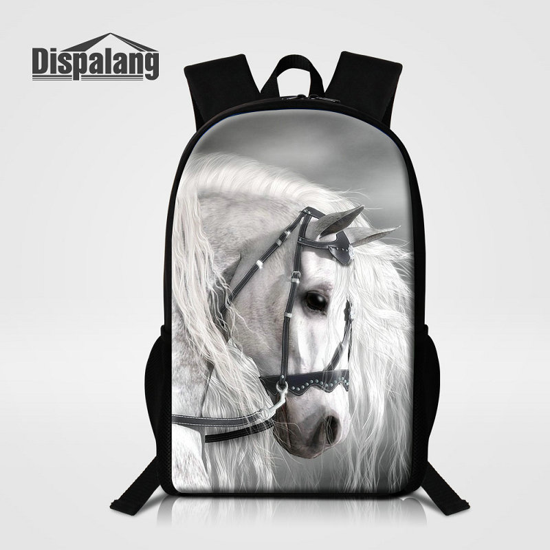 

16 Inch Multifunction Outdoor Knapsack Oxford Quality School Bag For Teenage Boys Animal Horse Printing Backpack Mochilas Men's New Rucksack, As the picture show