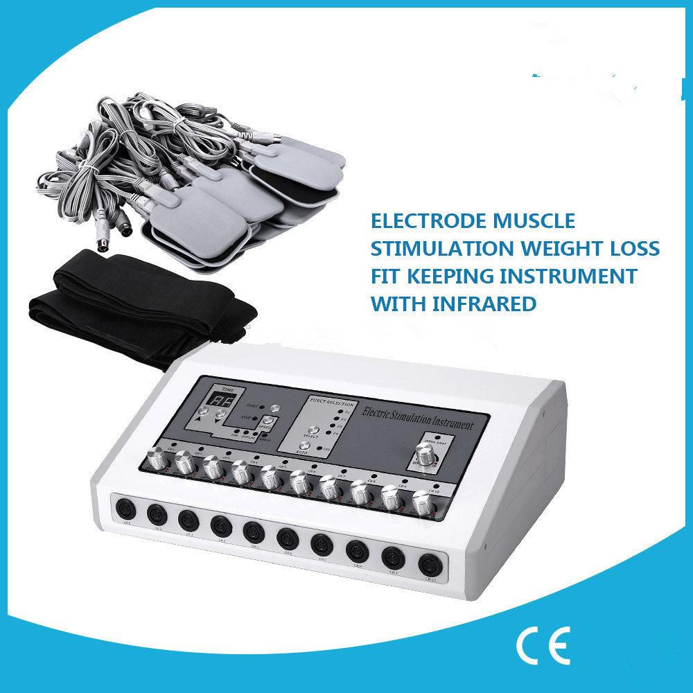 

New EMS fitness machine Electro Stimulation with infrared heat body massage slimming and electronic muscle stimulator