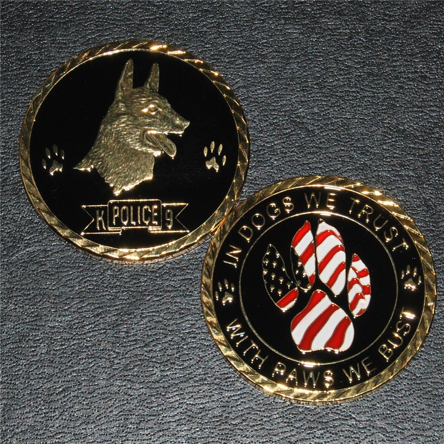 

Working Dog K9 Handler Military and Police Challenge Coin