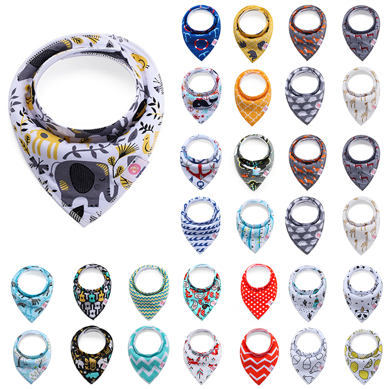 

288 Design Baby Bandana Infant Cotton Triangle babies bib Fox Saliva Kerchiefs Burp Cloths 18020801