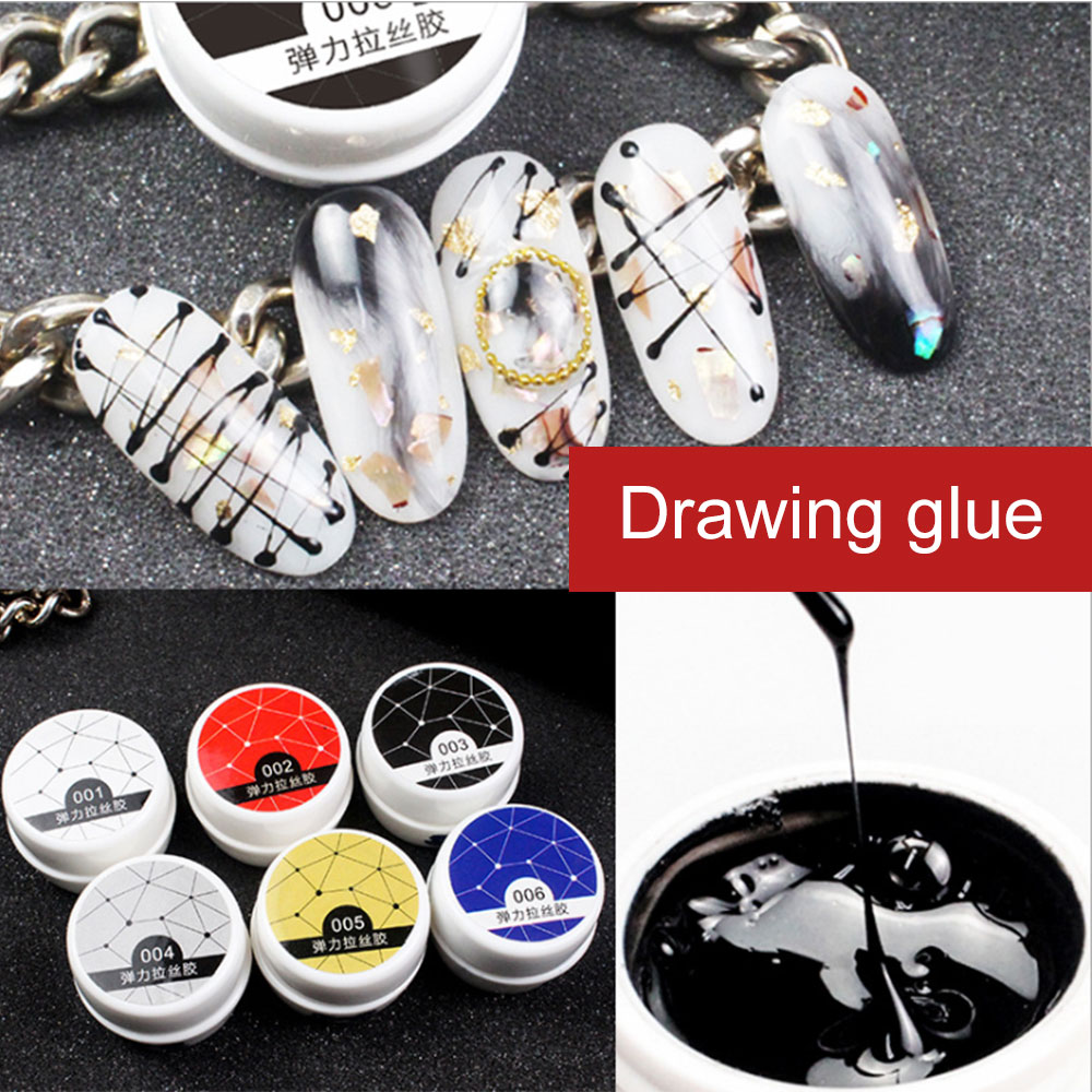 

NOQ Nail Painting Gel Polish UV Gel Nail Elastic Liner Glue UV Creative DIY Drawing Color Tips Makeup Tools, White