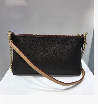

Fashion Style High Quality Designers Genuine Leather Handbag Women Shoulder Gold Chain Bag, Red