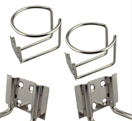 

2Pcs New Hot Car Ring Cup Holder Stainless Steel Water Drink Beverage Bottle Stand Holder For Marine Boat Yacht Truck RV