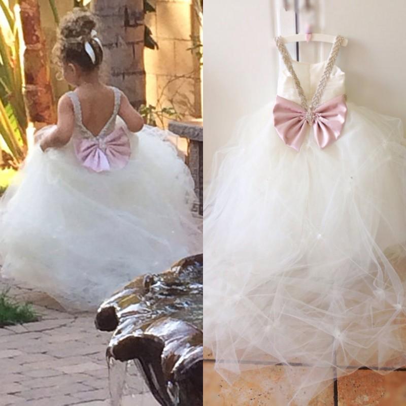 soft white flower girl dresses