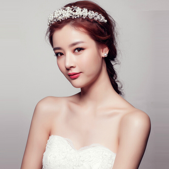 

Bridal Crowns Hairbands korea Bride Crystal Tiara Princess Crown Wedding Tiaras Headpieces Birthday Party Tiaras Hair Jewelry Accessories