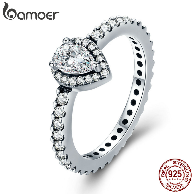 925 STERLING SILVER ANILLO CORAZONES radiante Genuino Auténtico Amor Anillo de boda