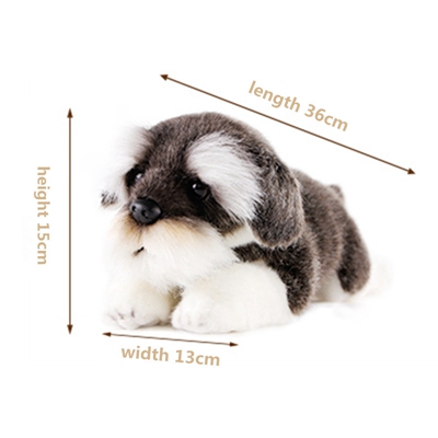 gray schnauzer stuffed animal
