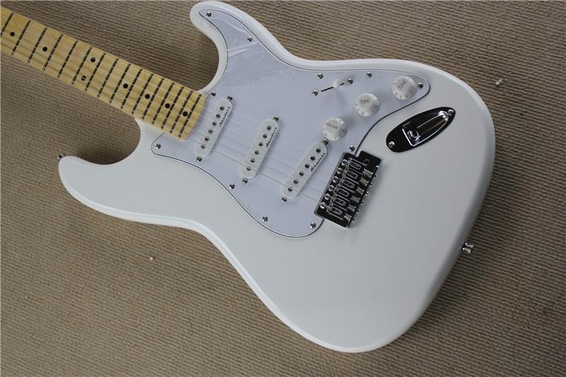 

free shipping Top quality New Arrival St white Electric Guitar in stock1117