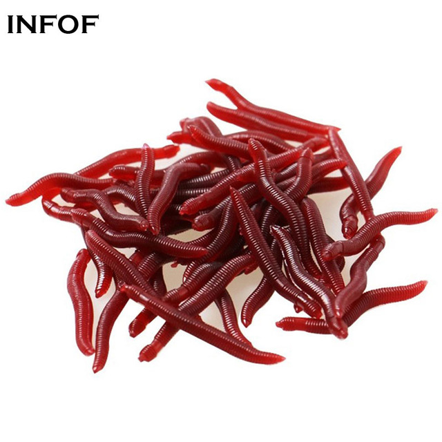 INFOF 200pcs/pack Finesse Worm Soft Baits 3.5cm/0.2g Soft Fishing Lure Bass Carp Fishing Bait Artificial Earthworms-image-411162357