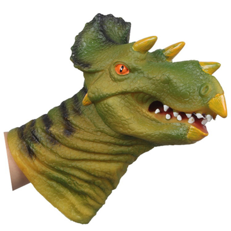 orange dinosaur dog toy
