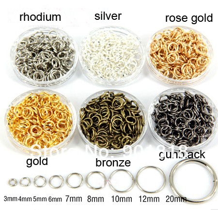 3mm 200pcs/bag Rhodium Plating metal colored Jump Rings link Loop Finding for DIY Jewelry Findings ConnectorF309C-image-427061412