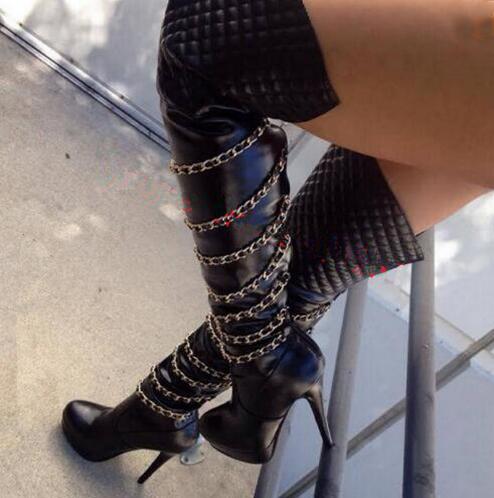 botas longas de salto