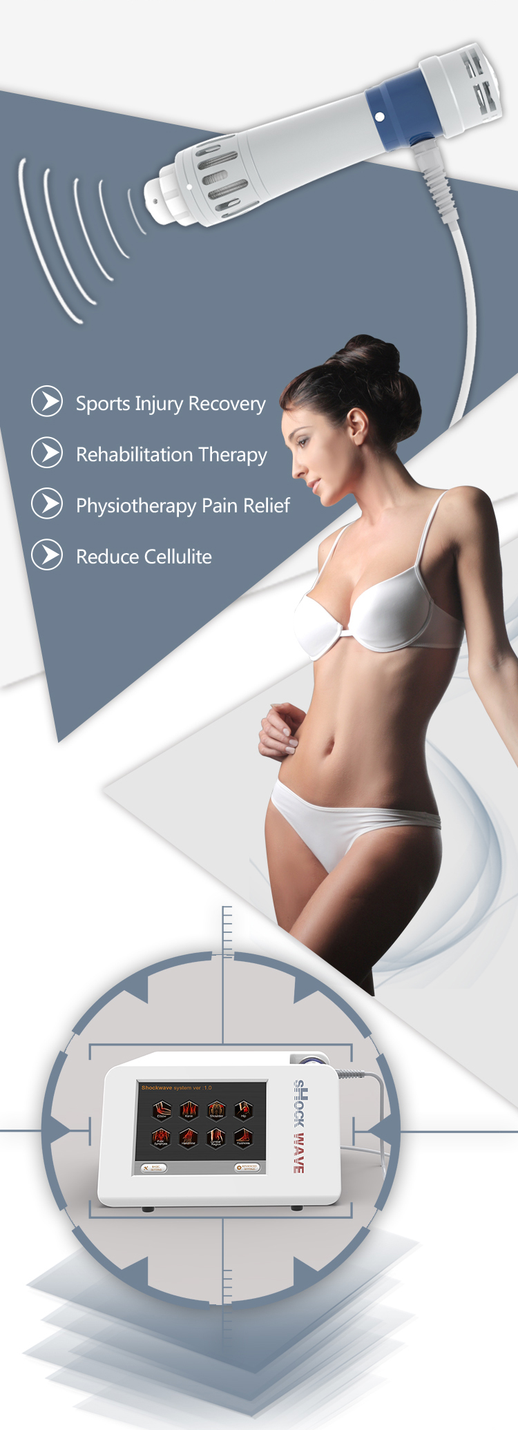 

Extracoporeal Shockwave Treatment for Body Pain Medical Beauty Machine Extracoporeal Shockwave Treatment for Dody Pain Medical Beauty