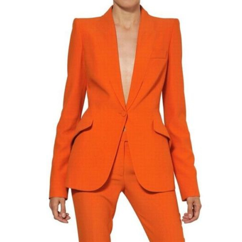 

Women Pant Suits Ladies Custom Made Formal Business Office Tuxedo Jacket + Pants Suits Office Uniform Female, Red