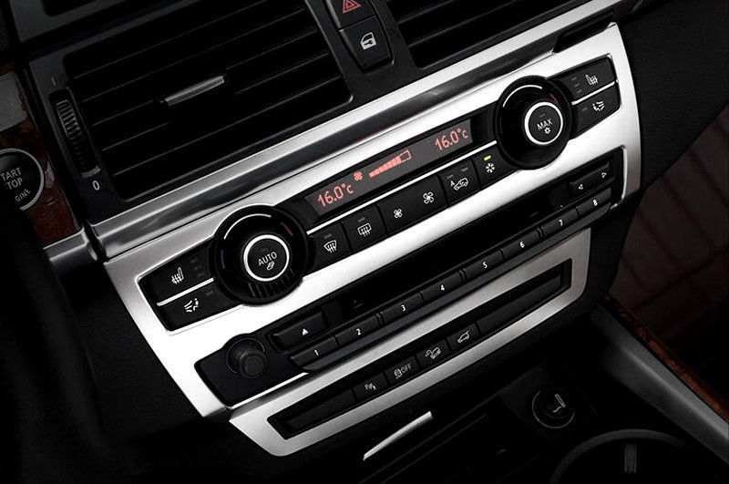 Inner Middle Console Panel Decoration Trim Cover 2pcs For BMW X5 E70 2007-2013
