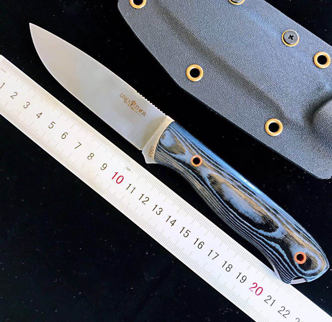 

Brother Fixed Blade Straight knife Tactical Micarta knives Kydex Hunting Survival EDC Tool Collection Factory promotion for sale